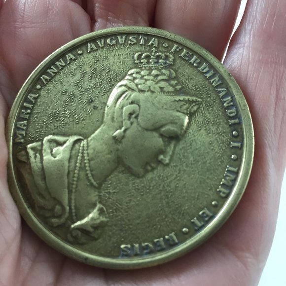 Coronation Medal Coin Ferdinand & Maria Anna Augusta 1836 German Austria Prague - Picture 5 of 5